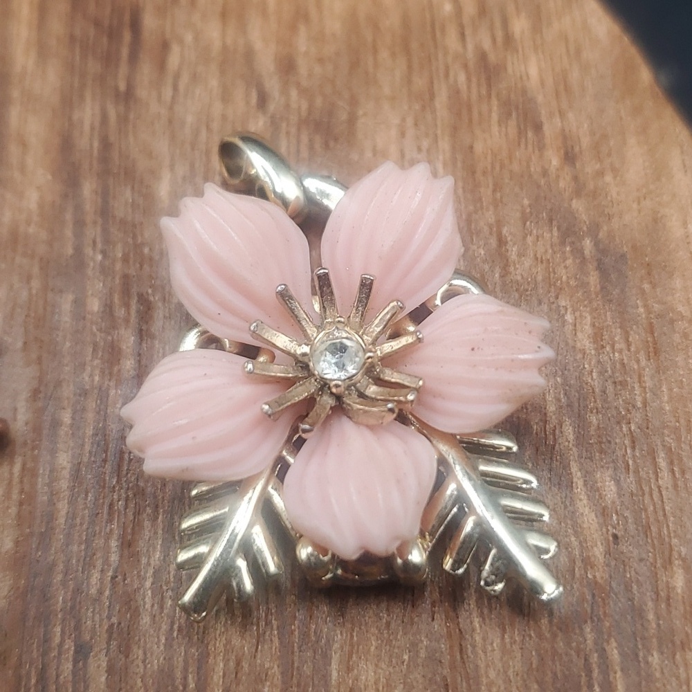 Pink floral romantic flower pendant blooming spring